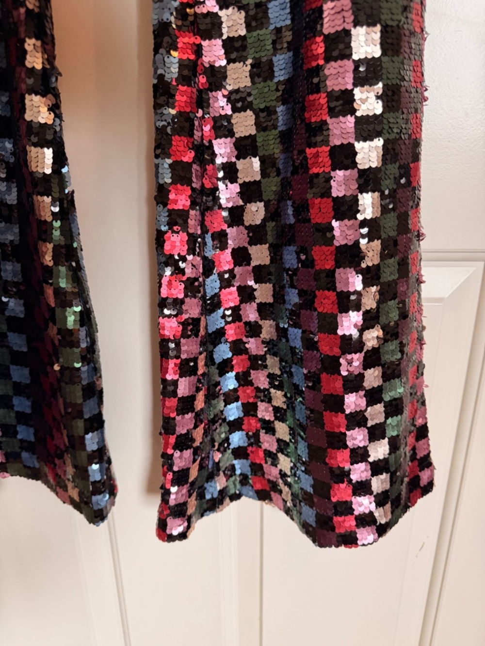 BNWT Nasty Gal Checkerboard Sequin Blazer and Flared Pants - Picture 8 of 8